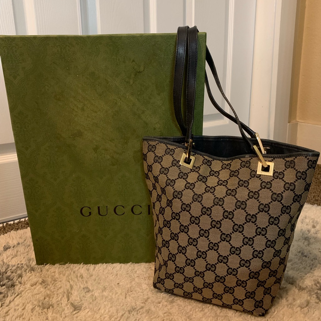 Gucci Black And Tan Shoulder Bag